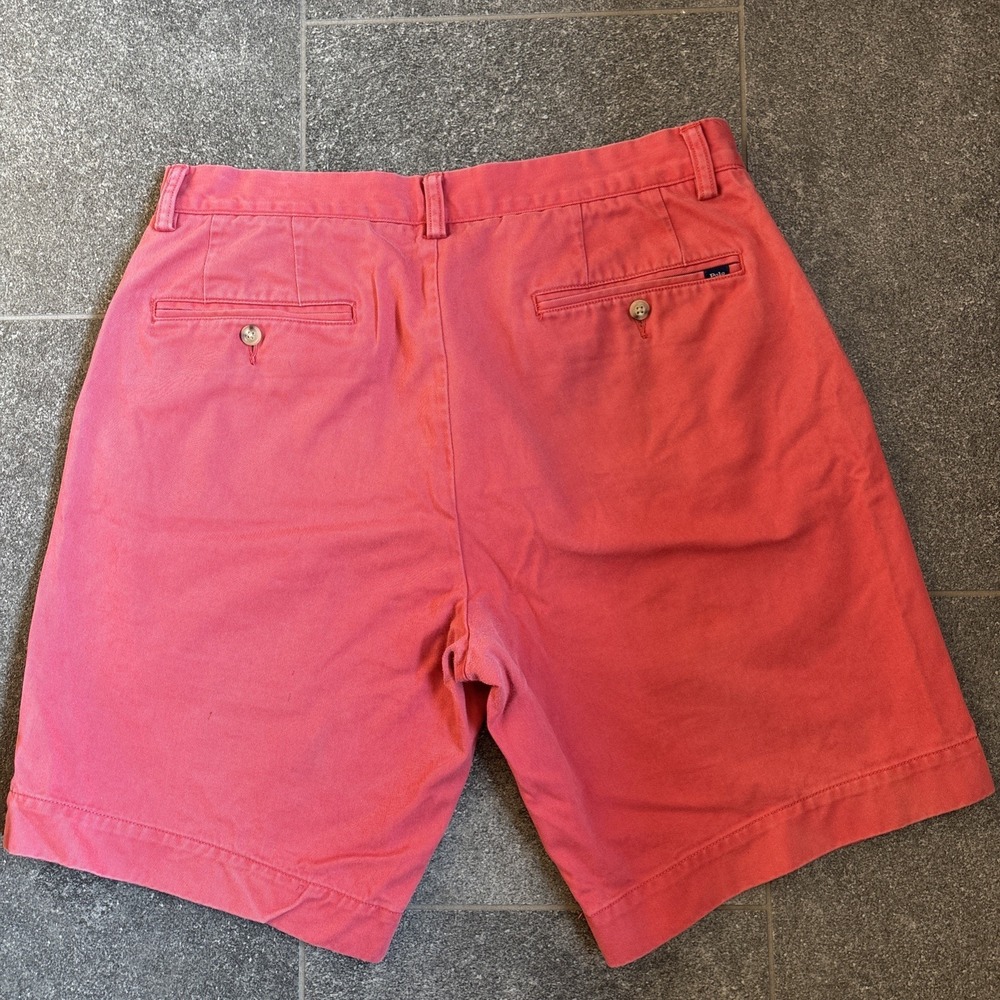 Polo Ralph Lauren Shorts Men 32 Pink Salmon Classic Fit 9 Inch Cotton Chino - Picture 6 of 11